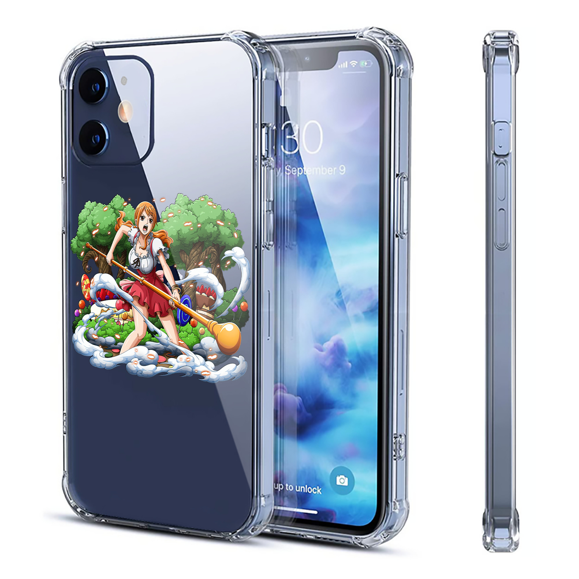 （画像用） ワンピース ナミ ONE PIECE Nami 【iPhone 12シリーズ対応】透明スマホケース（クリアソフトケース）